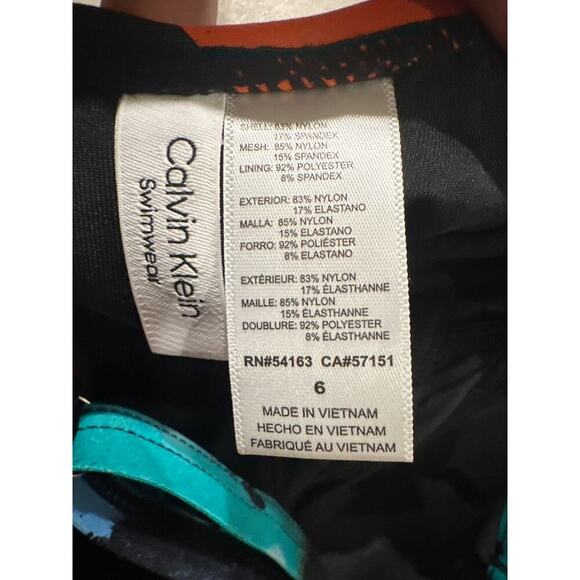 Calvin Klein Twist Front Tummy Control One Piece Swimsuit Size 6 - Picture 9 of 10